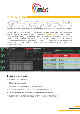 PHOENIX V4 - NEW GENERATION PLAYOUT AUTOMATION