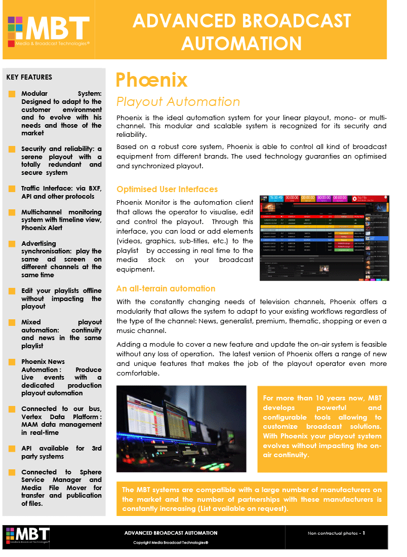 Phoenix V3.5 - Playout Automation